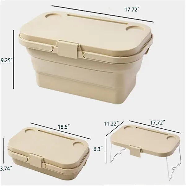 18L Collapsible Outdoor Camping Portable Picnic Basket