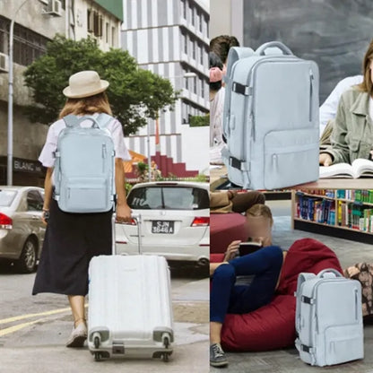 55L Business Large Capacity Expanded Travel USB Backpack