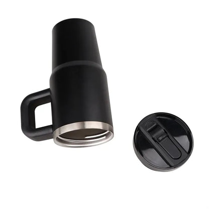 14 Oz Stainless Steel Tumbler w/ Handle & Straw