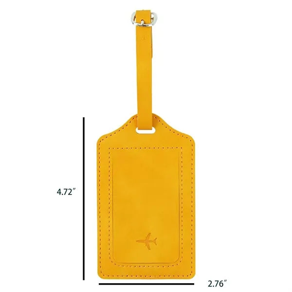 PU Leather Privacy Luggage Tag Identity Security Protection