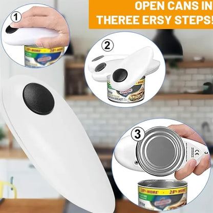 One Touch Electric Can Opener Auto Operation Kitchen Tool