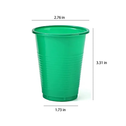 7oz Disposable Plastic Party Cups In Assorted Colors