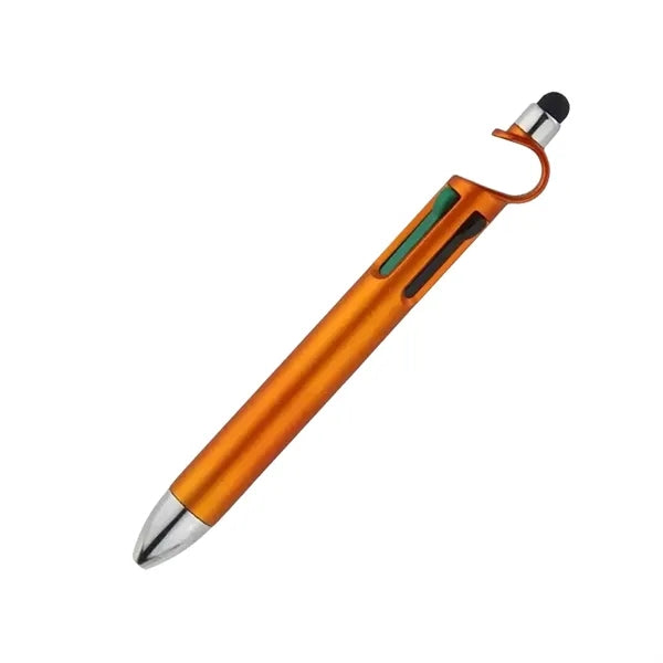 Multifunction 4 in 1 Pen with Stylus Stand  Logo Print
