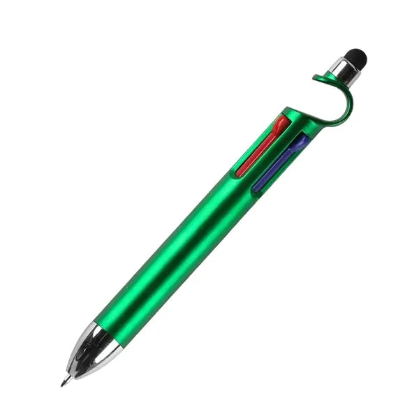 Multifunction 4 in 1 Pen with Stylus Stand  Logo Print