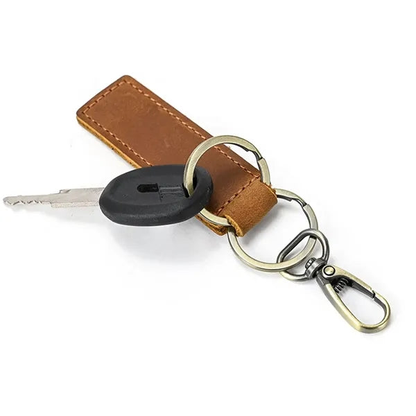Leather Keychain Handmade Vintage Crazy Horse