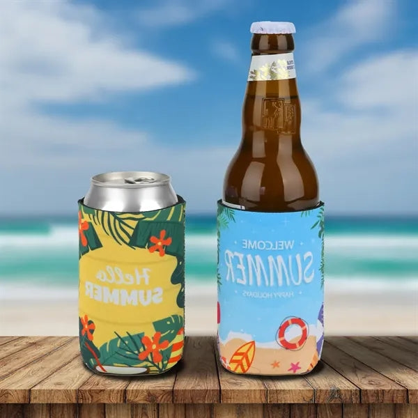 Collapsible Neoprene Can Cooler (3 Sided Imprint)