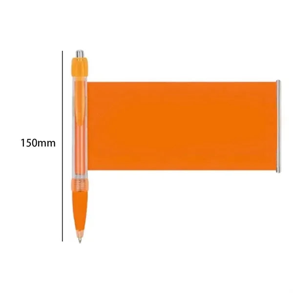 Pull-Out Banner Pen with Retractable Ad Insert