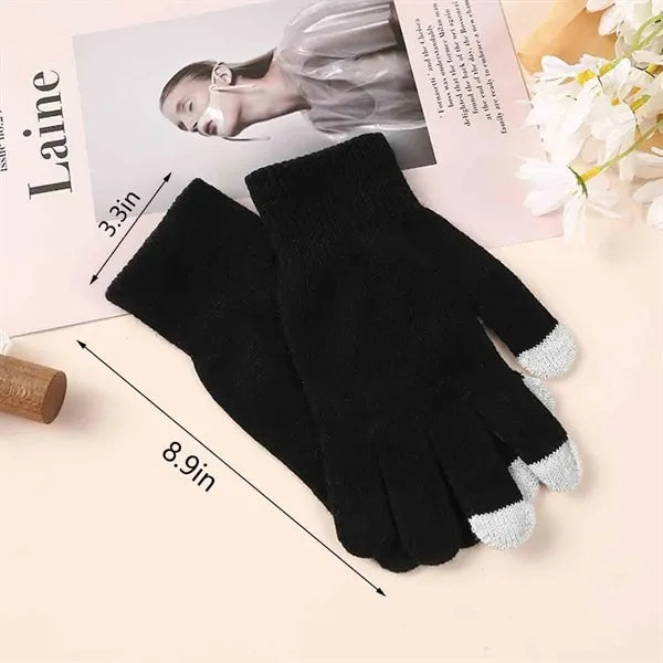 Touchscreen Winter Knit Gloves For Smartphone