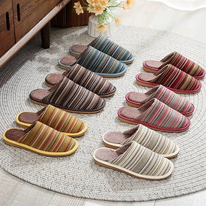 Winter Warm Thick-Soled Non-Slip Cotton Slippers