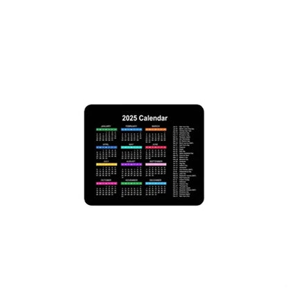 2025 Calendar Non-Slip Waterproof Rubber Mouse Pad