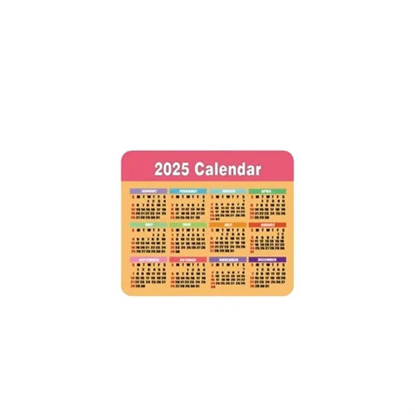 2025 Calendar Non-Slip Waterproof Rubber Mouse Pad