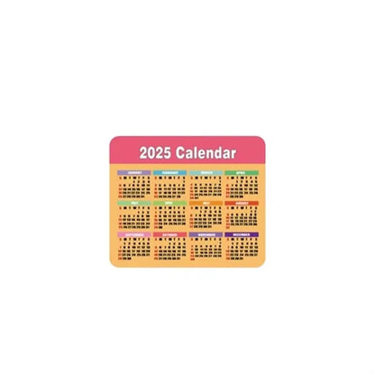 2025 Calendar Non-Slip Waterproof Rubber Mouse Pad