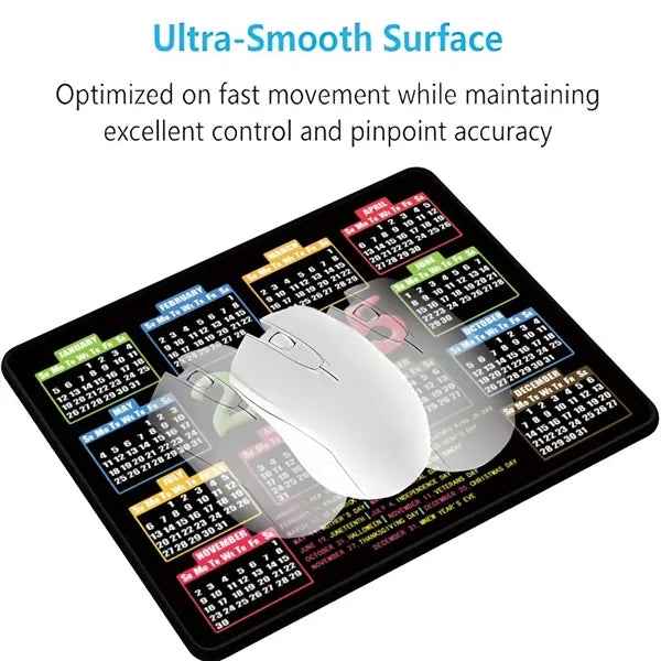 2025 Calendar Non-Slip Waterproof Rubber Mouse Pad