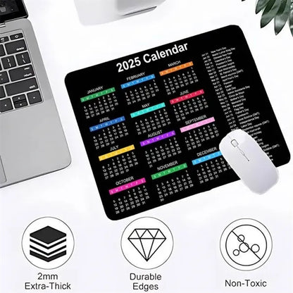 2025 Calendar Non-Slip Waterproof Rubber Mouse Pad