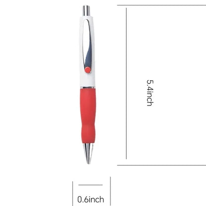 Retractable Rubber Grip Plastic Ballpoint Pen