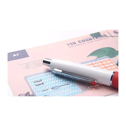 Retractable Rubber Grip Plastic Ballpoint Pen