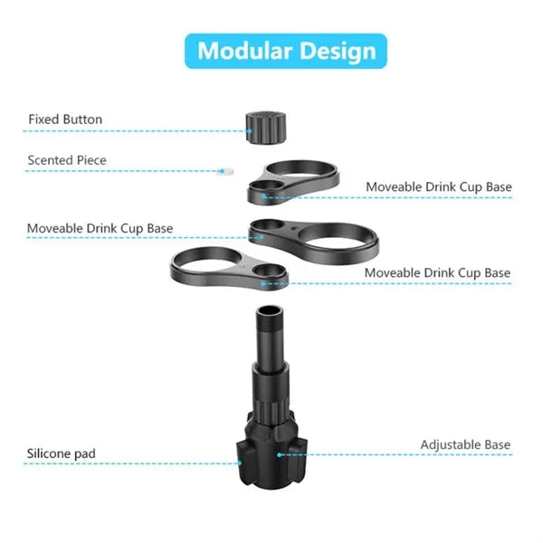 ABS 3 in 1 Adjustable Car Cup Holder