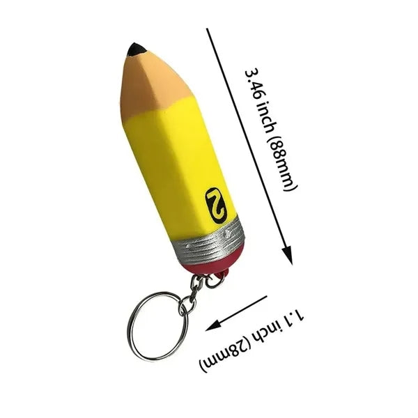 PU Foam Pencil Shape Stress Reliever Toy Keychain