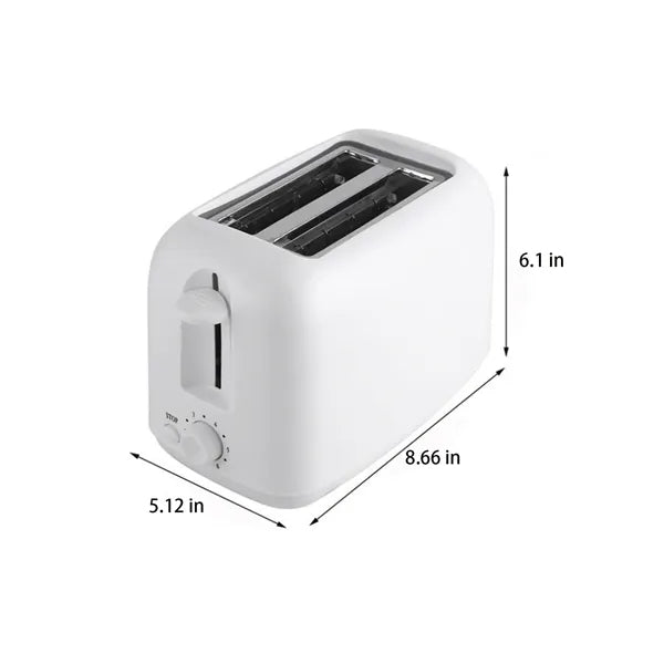 Compact Bread Toaster Dual Slot Breakfast Kitchen Appliance