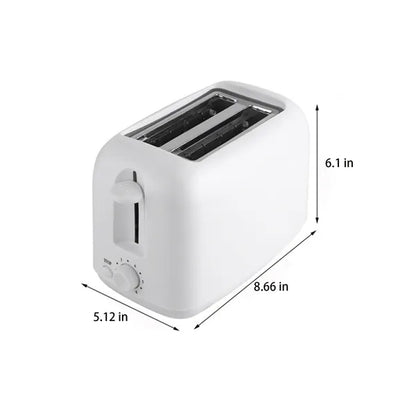 Compact Bread Toaster Dual Slot Breakfast Kitchen Appliance