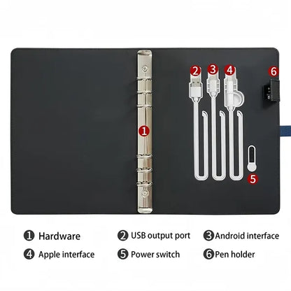 A5 Multi Function Charging Notebook 8000mAh Power Bank