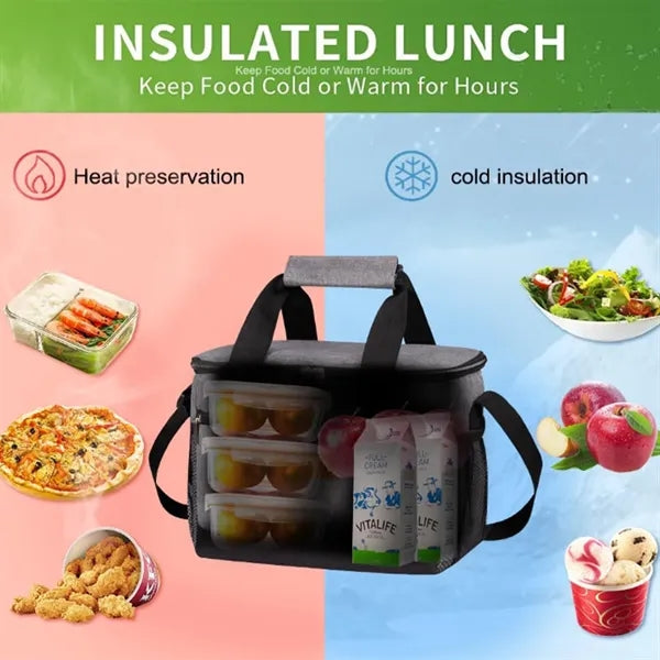 Oxford Insulated Cooler Lunch Bag For Outdoor Travel Picnic