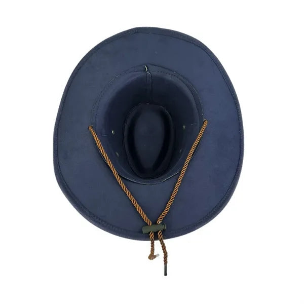 Vintage Suede-Look Western Cowboy Hat