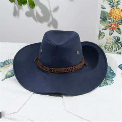 Vintage Suede-Look Western Cowboy Hat