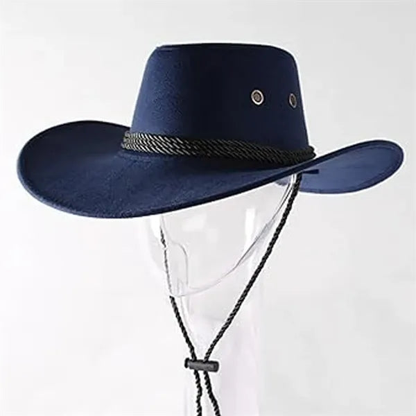 Vintage Suede-Look Western Cowboy Hat