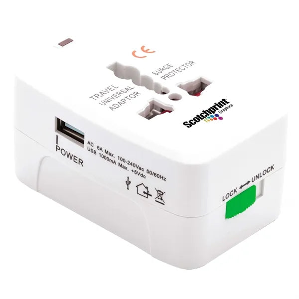 Universal Travel Adapter with USB Port
