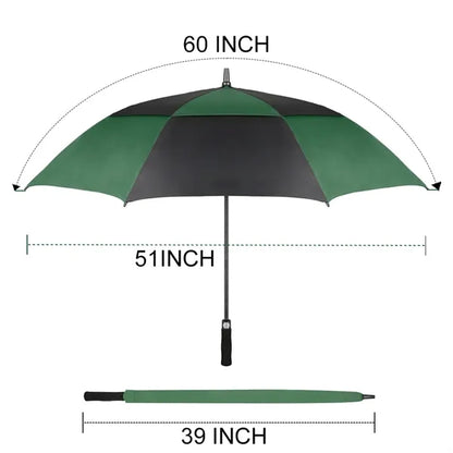 Wind Vented Automatic Golf Umbrella - 60'' Arc