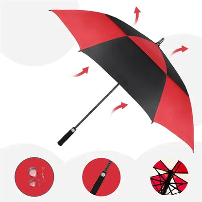 Wind Vented Automatic Golf Umbrella - 60'' Arc