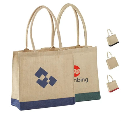 All Natural Jute Tote Bag with Rope Handles