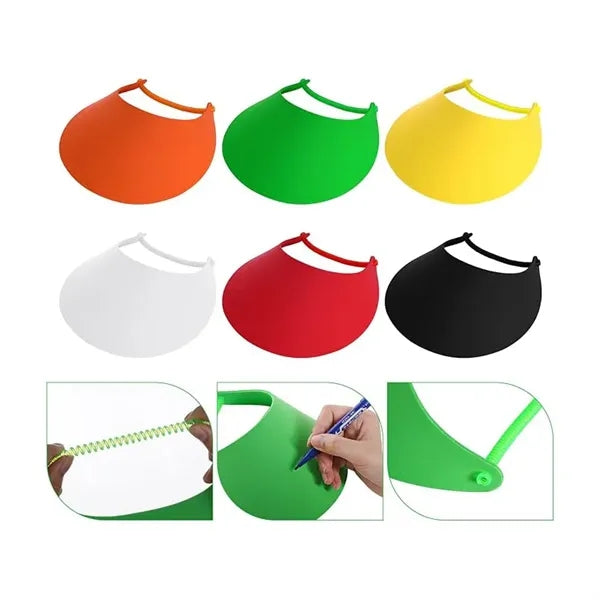 EVA Adjustable Foam Visors with Coil Bands