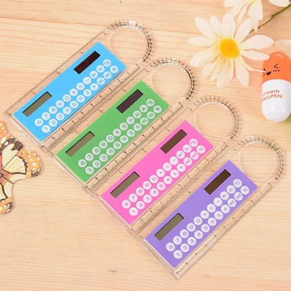 8D Solar Multi-Functional Magnifier Ruler Calculator for Kid
