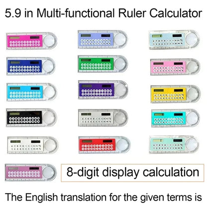 8D Solar Multi-Functional Magnifier Ruler Calculator for Kid