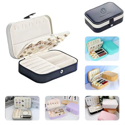 3-layer Durable Partition Jewelry Storage Box with Clasp