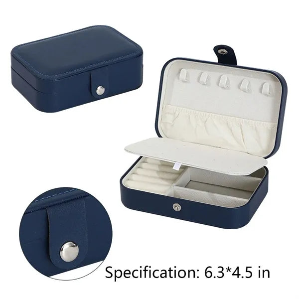 3-layer Durable Partition Jewelry Storage Box with Clasp