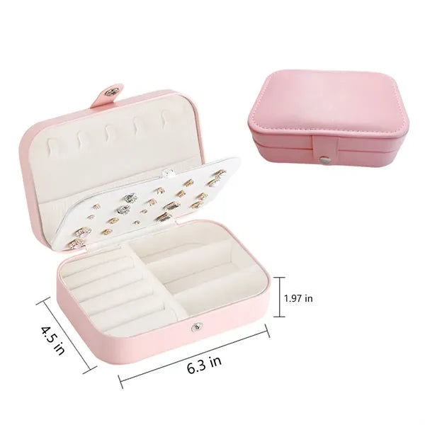 3-layer Durable Partition Jewelry Storage Box with Clasp