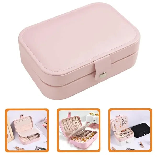 3-layer Durable Partition Jewelry Storage Box with Clasp