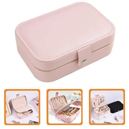 3-layer Durable Partition Jewelry Storage Box with Clasp