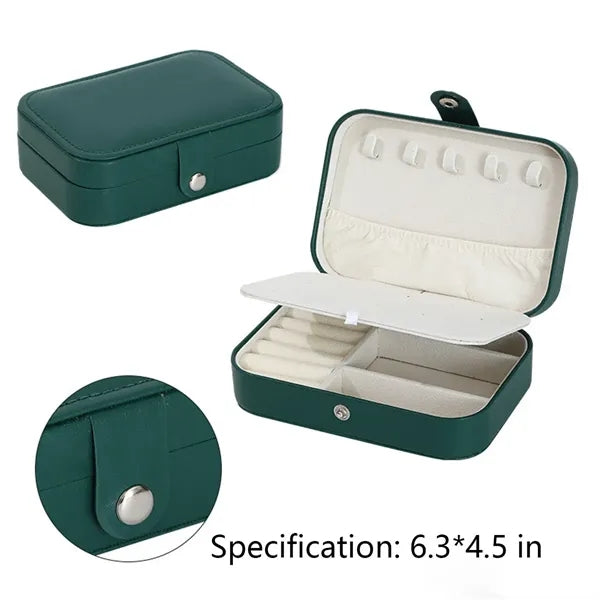 3-layer Durable Partition Jewelry Storage Box with Clasp