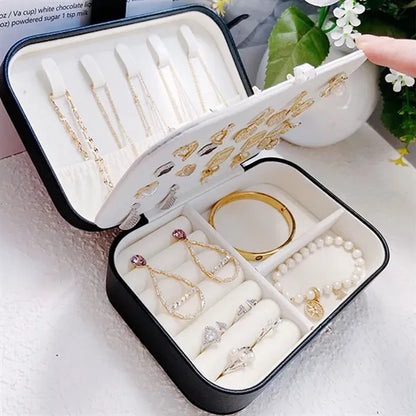 3-layer Durable Partition Jewelry Storage Box with Clasp