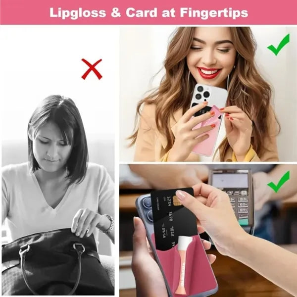 Silicone Phone Case Lip Gloss Holder