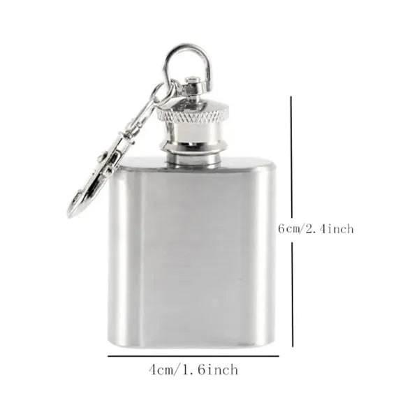 Portable  1/2/4/5 OZ Carabiner Stainless Steel Flat Flask