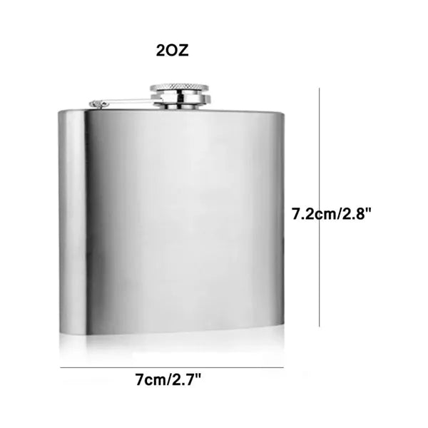 Portable  1/2/4/5 OZ Carabiner Stainless Steel Flat Flask