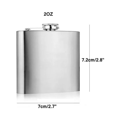 Portable  1/2/4/5 OZ Carabiner Stainless Steel Flat Flask