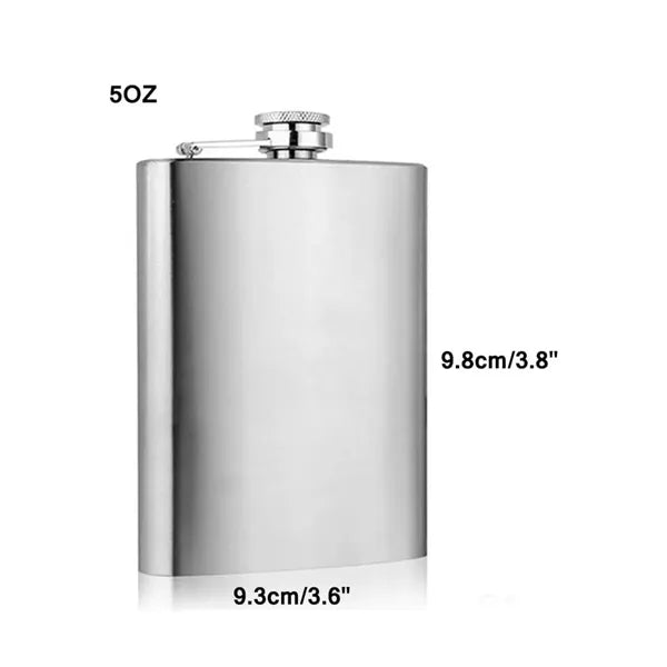 Portable  1/2/4/5 OZ Carabiner Stainless Steel Flat Flask