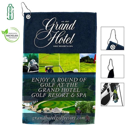 Recycled RPET 300 GSM Heavy Duty Microfiber Golf Towel