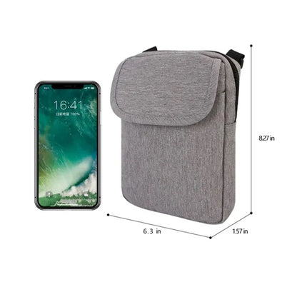 Travel Neck Crossbody Passport Pouch With Headphone Jack